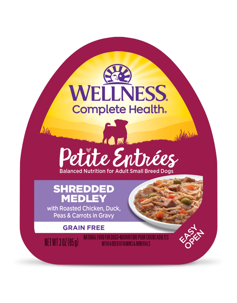 Wellness Wellness Petite Entrees Shredded C/D/P/C 3oz Tray (purple)