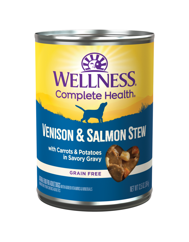 Wellness Wellness Venison & Salmon Stew With Potatoes & Carrots Canned Dog Food 12.5 oz   can