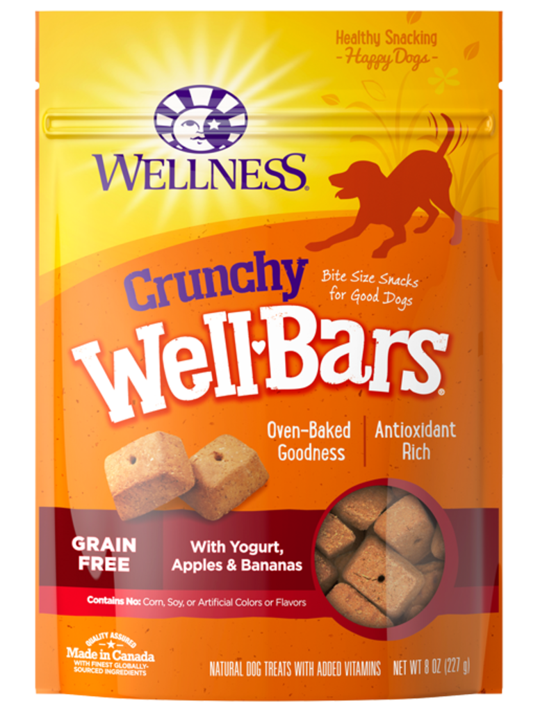 Wellness Wellness Crunchy Wellbars Yogurt, Apples & Bananas Recipe Dog Treats