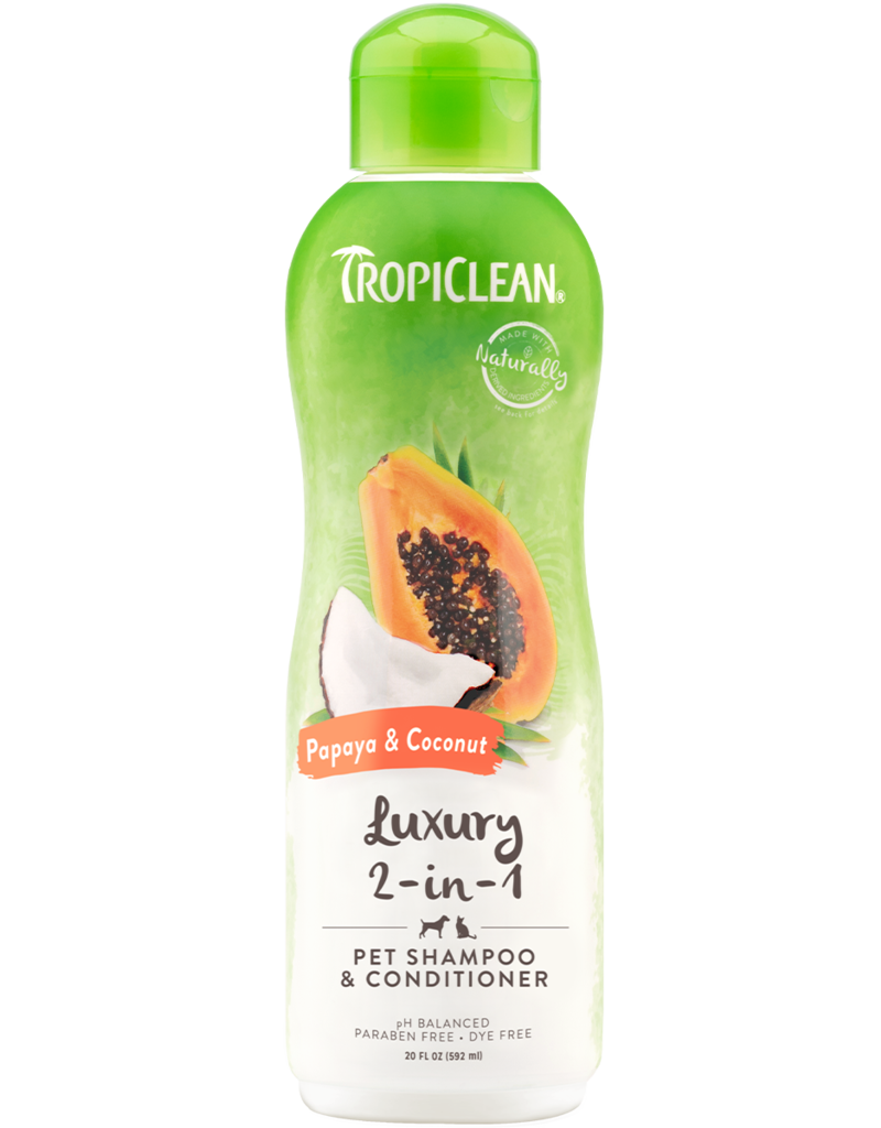 Tropiclean Tropiclean Luxury 2-in-1 Papaya & Coconut Pet Shampoo 20 oz