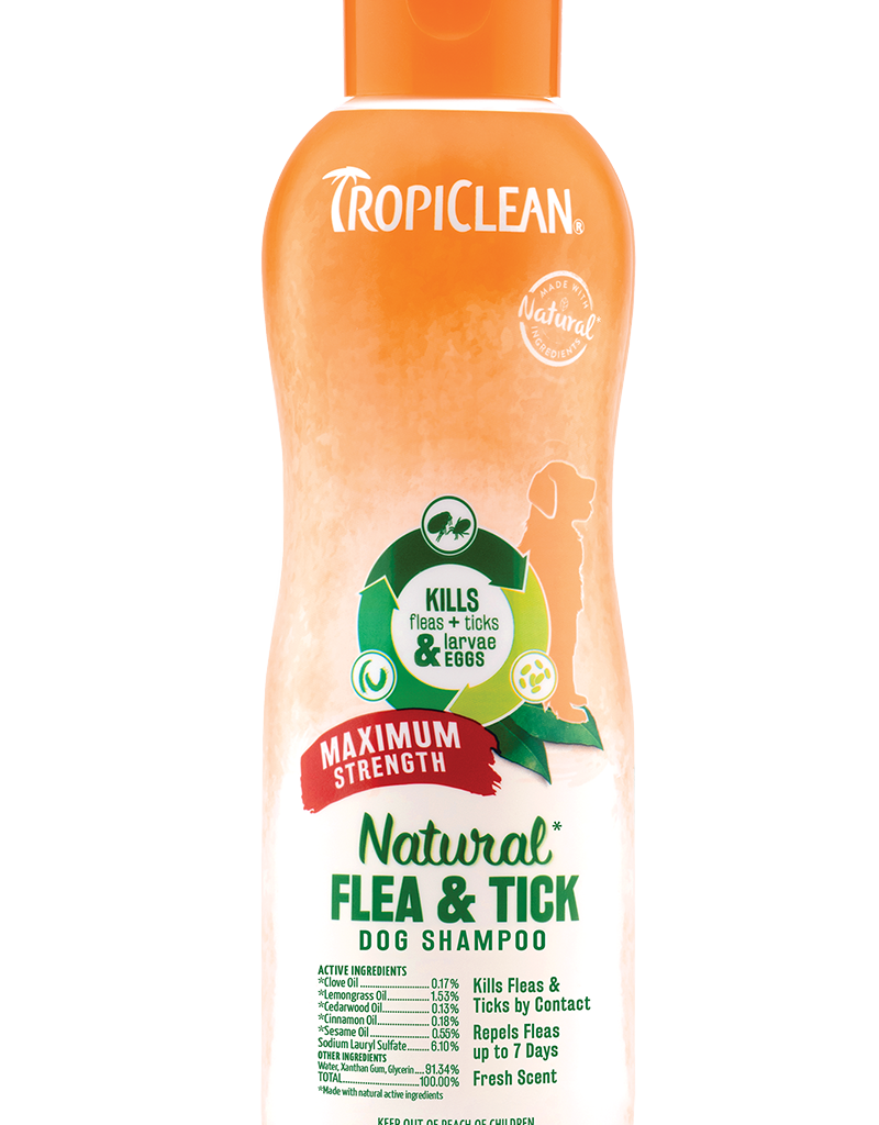 Tropiclean Tropiclean Natural Flea & Tick Shampoo, Maximum Strength 20 Oz