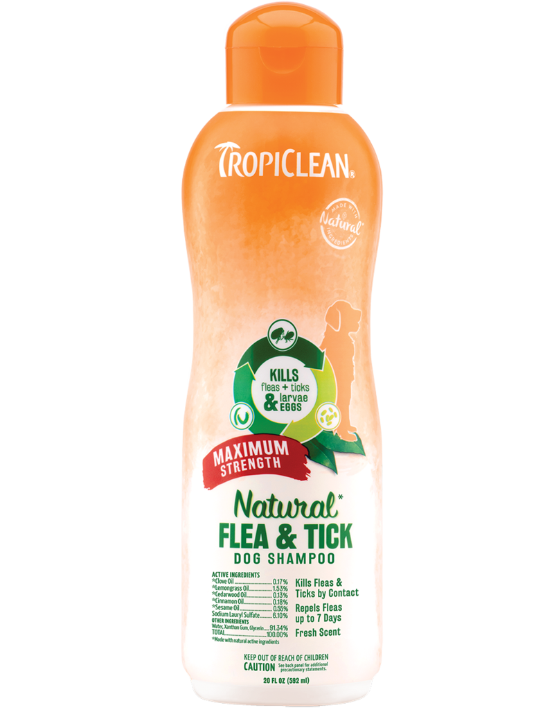Tropiclean Tropiclean Natural Flea & Tick Shampoo, Maximum Strength 20 Oz