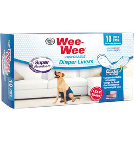 Four Paws Four Paws Wee Wee Pad Disposable Diaper Liners Super Absorbent 10pk