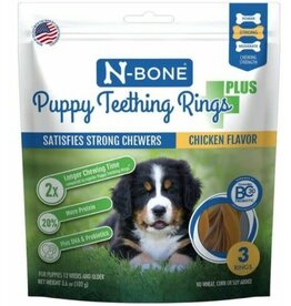 N-Bone NBone  Dog Teeth Cleaning Rings PLUS  Chicken 3pk