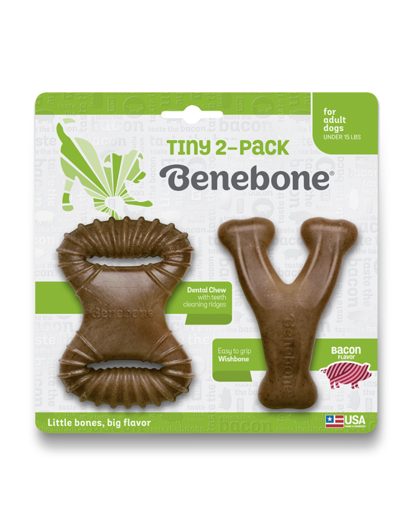 Benebone Benebone Dental Wishbone Tiny Bacon 2Pk