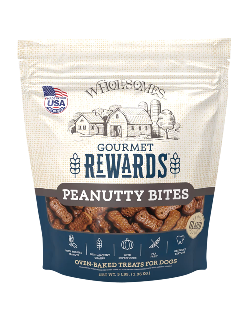 Wholesomes Wholesomes Gourmet Rewards Peanutty Bites Dog Treats 3lb