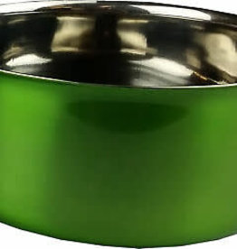 A&E Cage Company Stainless Steel Coop Cup Green