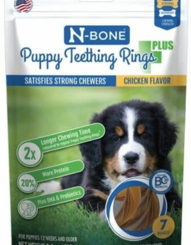 N-Bone N-BONE Plus Puppy Teething Rings Chicken 7ct