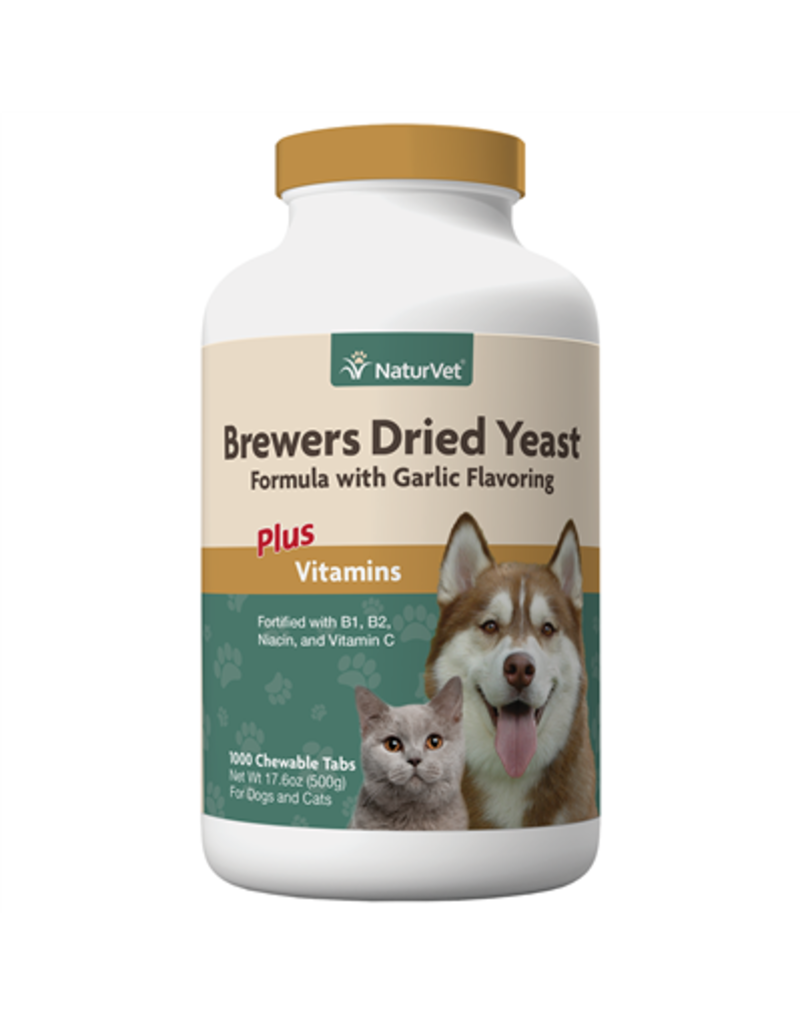 NaturVet NaturVet Brewers Dried Yeast With Garlic Chewable Tablets