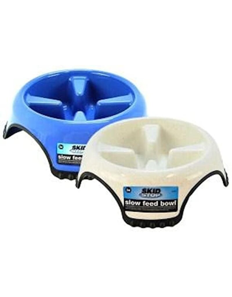 JW JW Pet Skid Stop Slow Feed Bowl Assorted Color