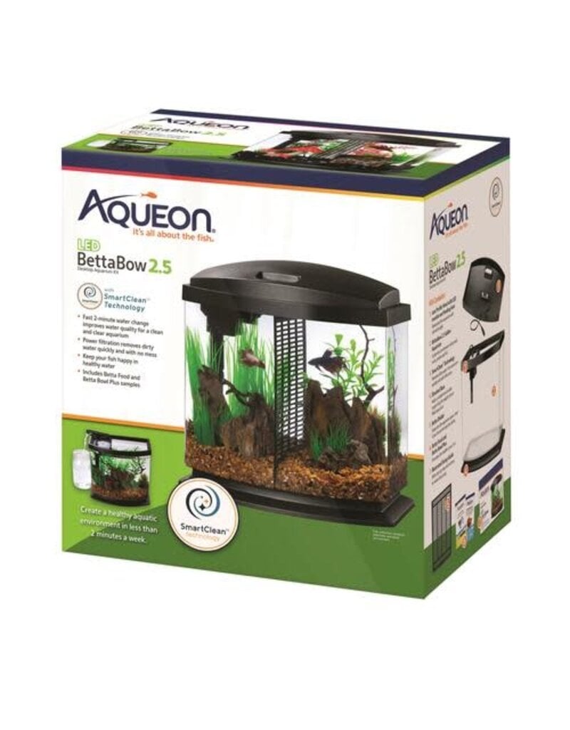 Aqueon Aqueon Smartclean LED Betta Bow Aquarium Kit 2.5 Gallon