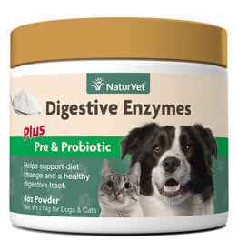 NaturVet NaturVet Digestive Enzymes Powder With Prebiotics & Probiotics 8Oz