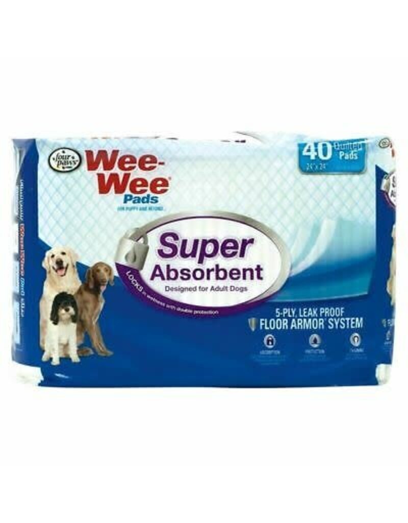 Four Paws Four Paws Wee-Wee Pads For Adult Dogs 24x24  40 count