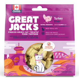 Canadian Jerky Great Jack's Freeze Dried Cat Treats/Topper Turkey 1oz