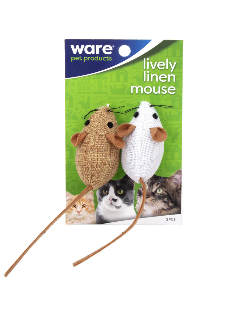 Ware Ware Lively Linen Mouse Cat Toy