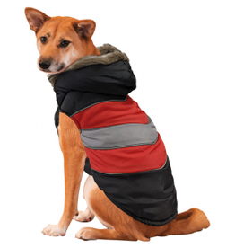 Ethical Pet Ethical Pet Diagonal Striped Puffy Coat