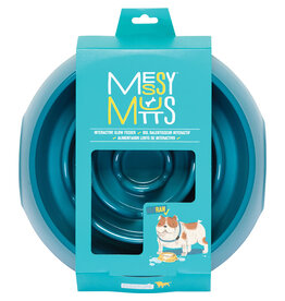 Messy Mutts Messy Mutts Dog Slow Feeder Blue 3 Cup
