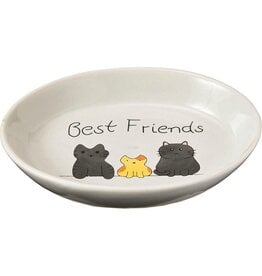 Ethical Pet Ethical Pet Spot Best Friends Stoneware Oval Dog Dish 7 inch