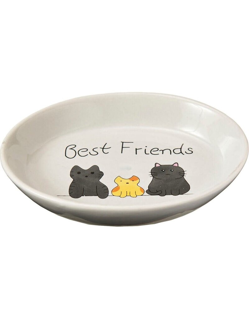 Ethical Pet Ethical Pet Spot Best Friends Stoneware Oval Dog Dish 7 inch