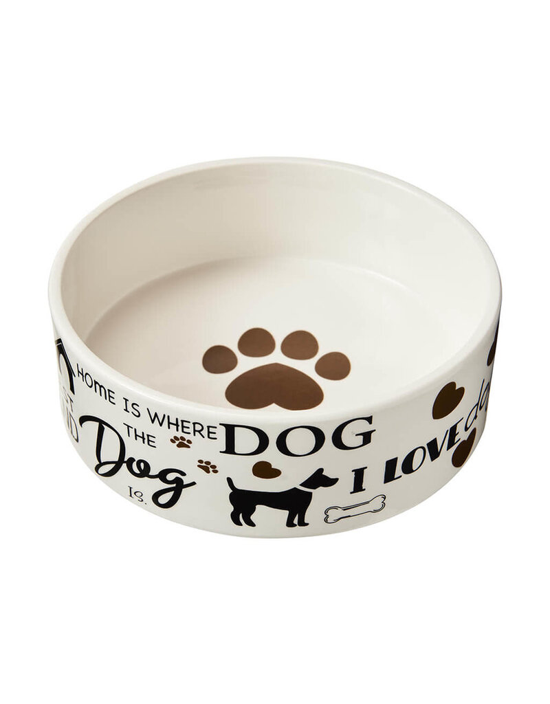 Ethical Pet Spot I Love Dogs Stoneware Dog Dish  7 inch