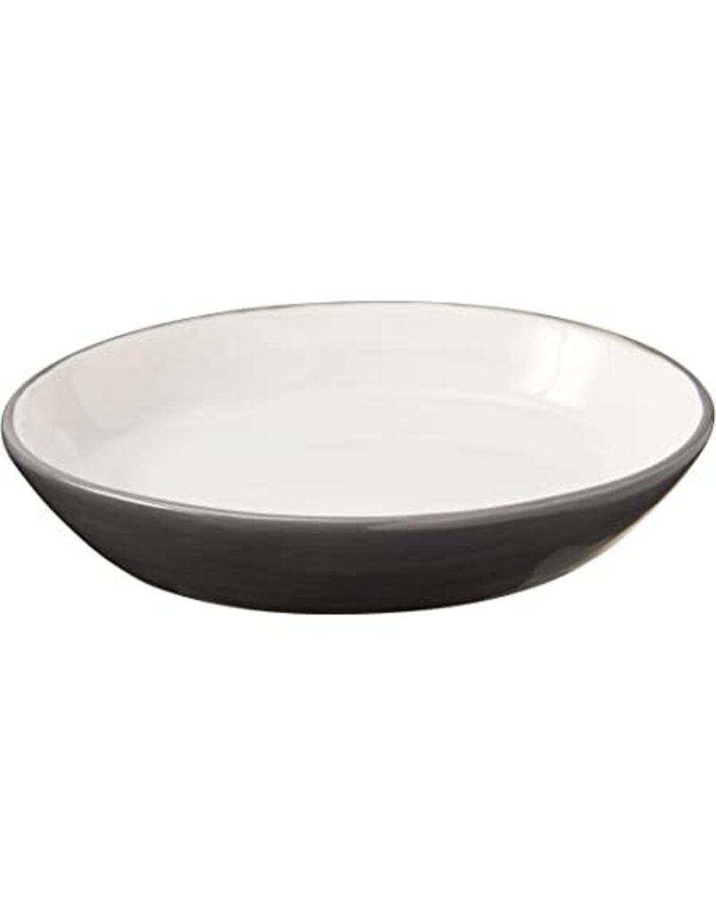 Ethical Pet Ethical Pet Spot 2 Tone Stoneware Oval Dog Dish Gray 7 inch