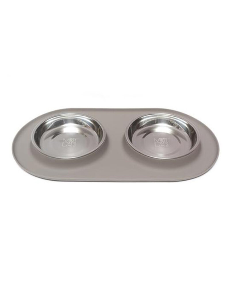 Messy Mutts Messy Cats Silicone Cat Double Feeder