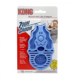 Kong Company Kong Zoom Groom Brush For Dogs & Puppies MD/LG Blue