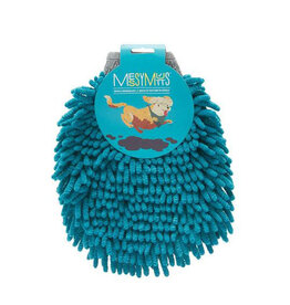 Messy Mutts Messy Mutts Microfiber Grooming Mitt Blue