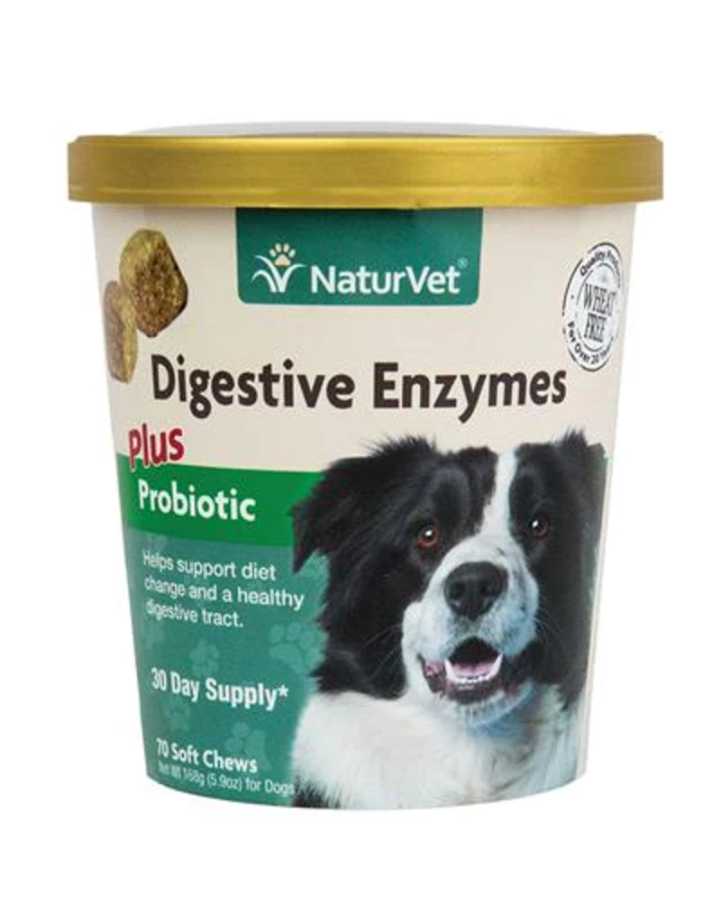 NaturVet NaturVet Digestive Enzymes Soft Chew With Prebiotics & Probiotics 70Ct Chew