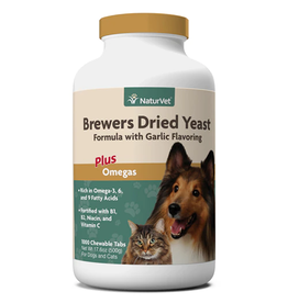 NaturVet NaturVet Brewer's Yeast And Garlice Tablets Plus Omegas1000Ct
