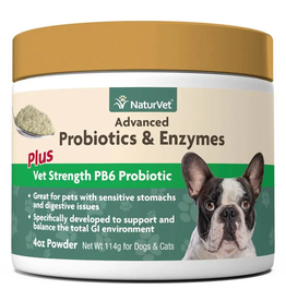 NaturVet NaturVet  Advanced  Probiotics & Enzymes Plus Vet  Strength Powder 4Oz