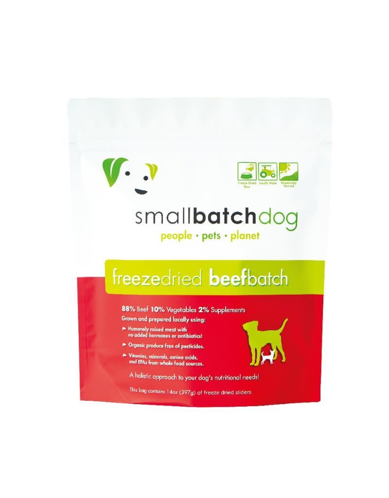 Small Batch Small Batch Dog Food Freeze Dried Raw Beef Sliders 14oz