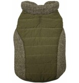 Ethical Pet Ethical Pet Sweater Trim Puffy Coat Olive