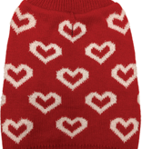 Fashion Pet Fashion Pet Sweater Allover Hearts Red