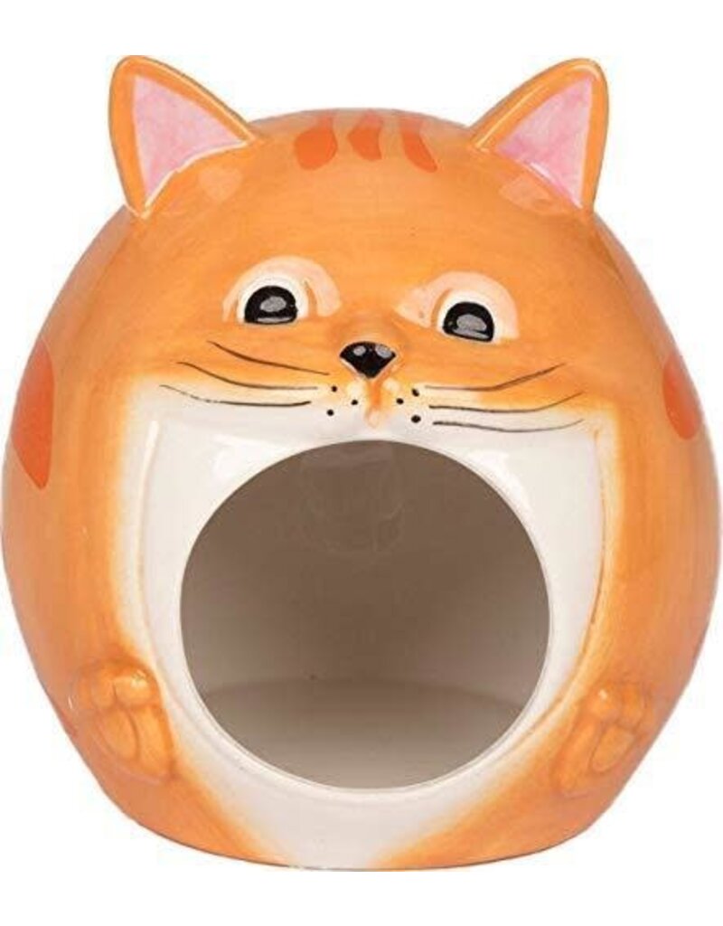 Ware Ware Hideout Ceramic Orange Cat