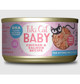 Tiki Pet Tiki Cat Baby Kitten Whole Foods with Chicken & Salmon Recipe 2.4oz.