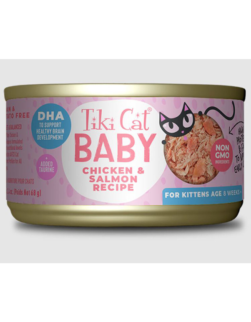 Tiki Pet Tiki Pet Cat Baby Kitten Whole Foods with Chicken & Salmon Recipe 2.4oz.