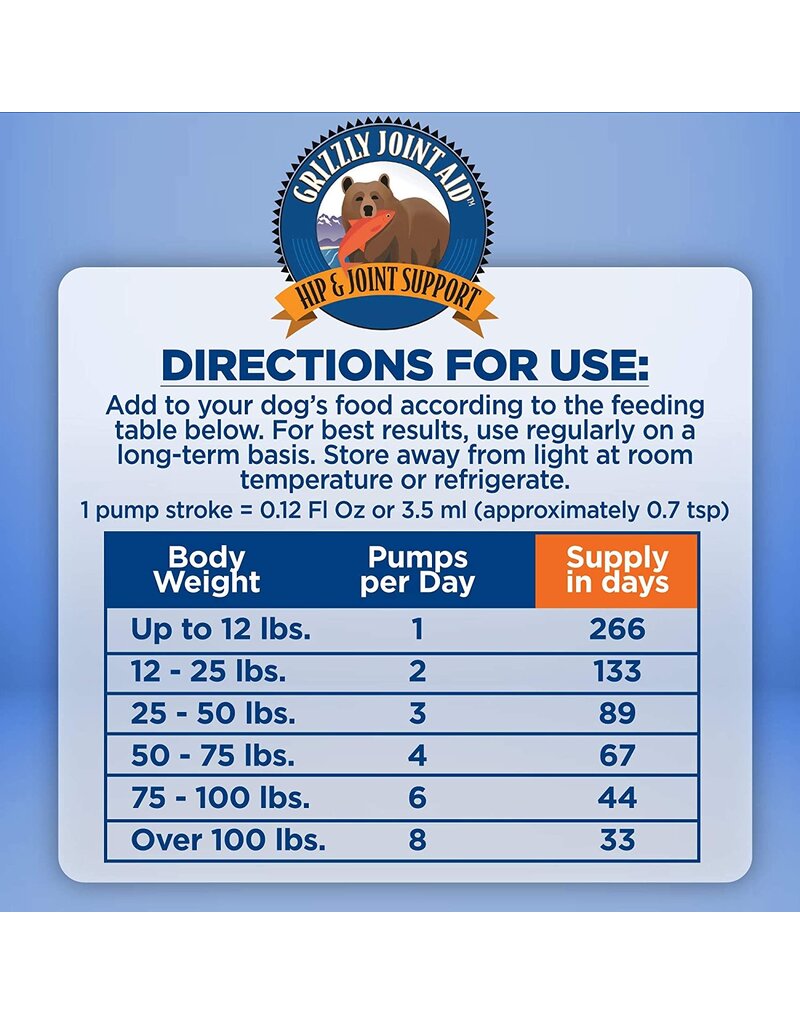 Grizzly Grizzly Joint Aid Liquid 16OZ