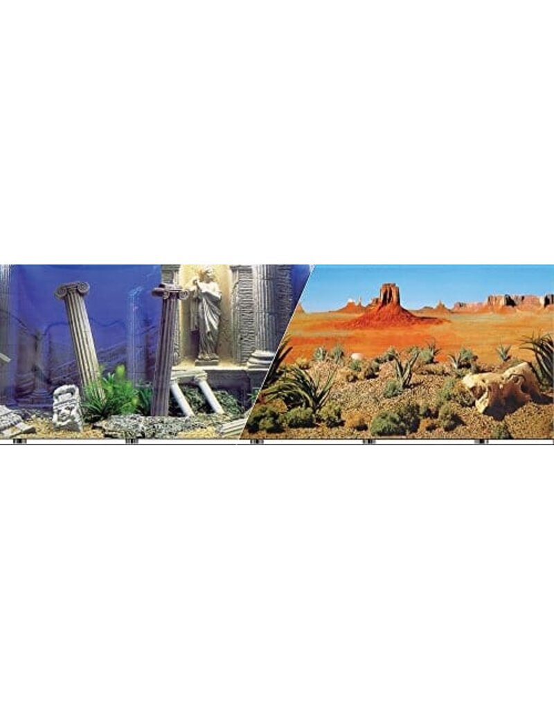 Blue Ribbon Pet Blue Ribbon 19" Background Dbl sided Ancient Ruins and Desert