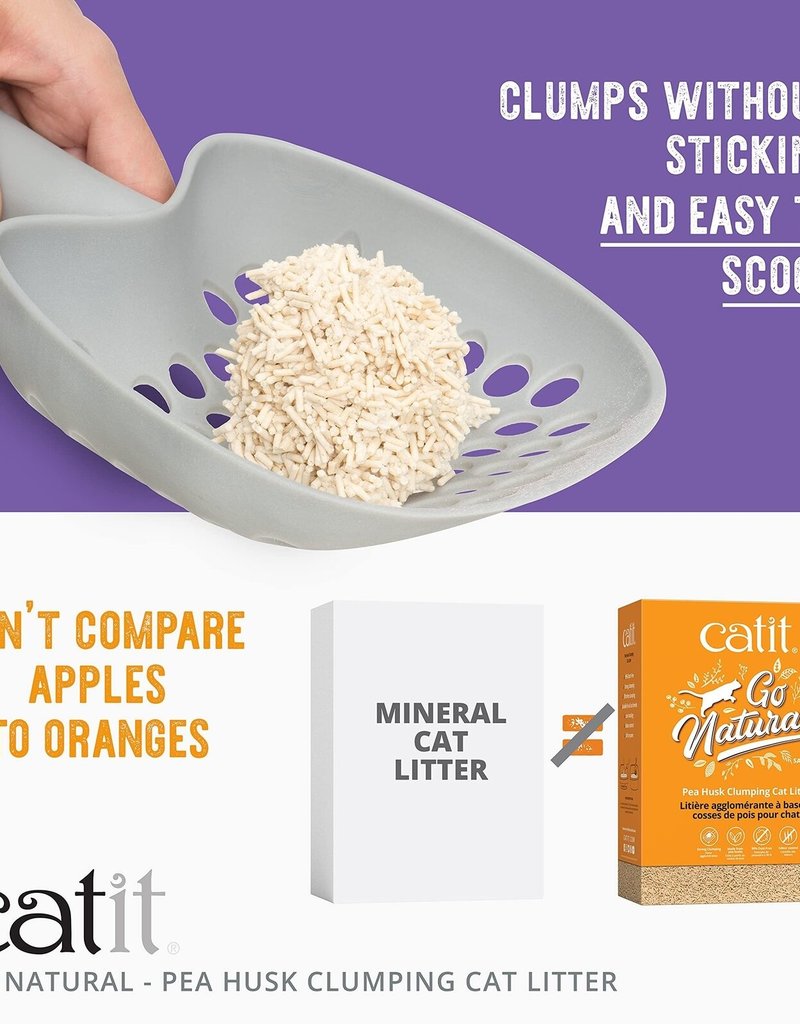 Catit Go Natural Pea Husk Clumping Cat Litter 14.8 lb, Lavender Noah