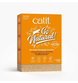 Catit Catit Go Natural Pea Husk Clumping Cat Litter 14.8 lb, Light vanilla scent