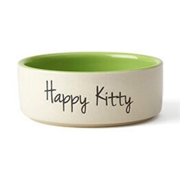 Petrageous Petrageous Designs Happy Kitty 5" Bowl Green 2C