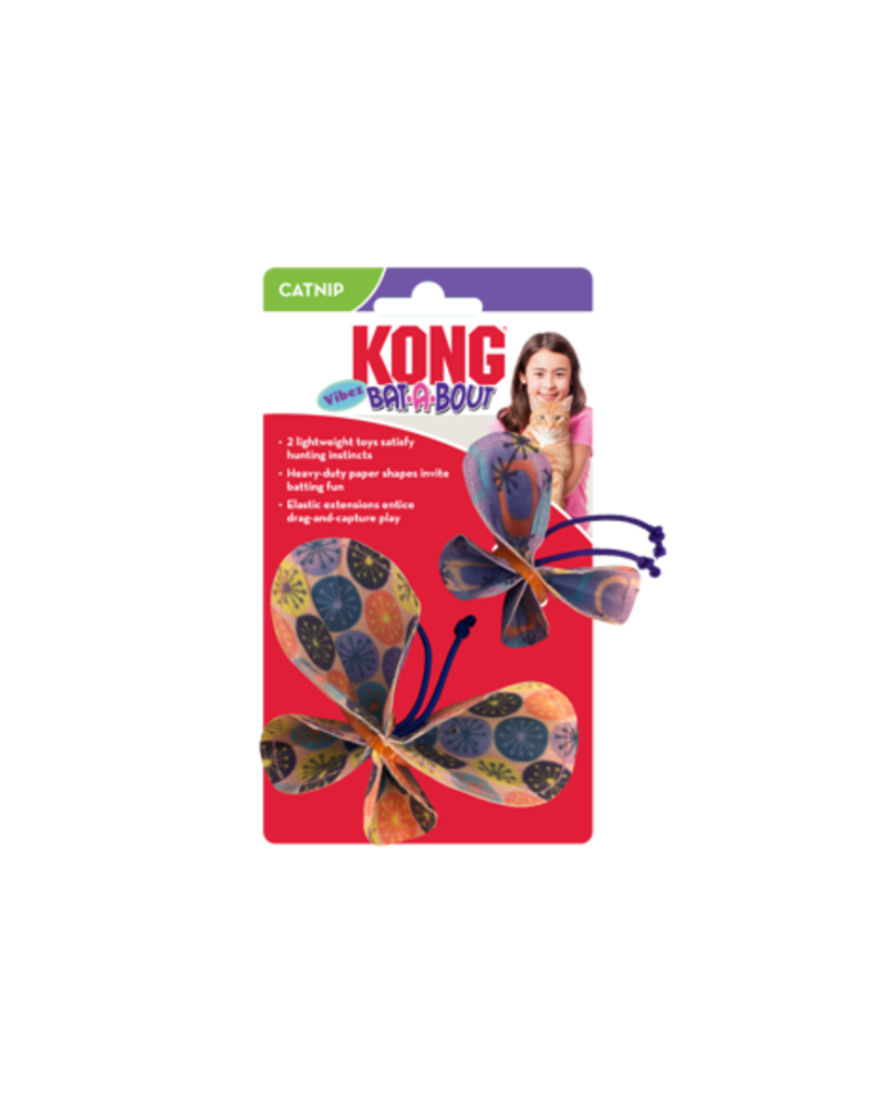 Kong Kong Bat-A-Bout Vibez Butterfly Cat Toy 2 Pk