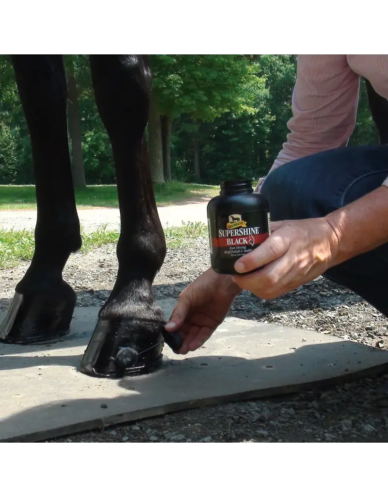 WF Young Supershine Hoof Polish and Sealer Black 8 oz