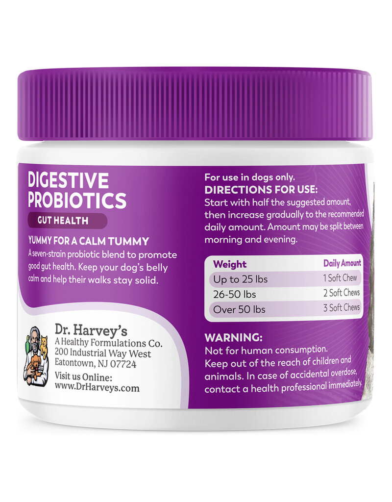 Dr Harvey Dr Harvey's Digestive Probiotic Soft Chews Peanut Butter 9.5 Oz