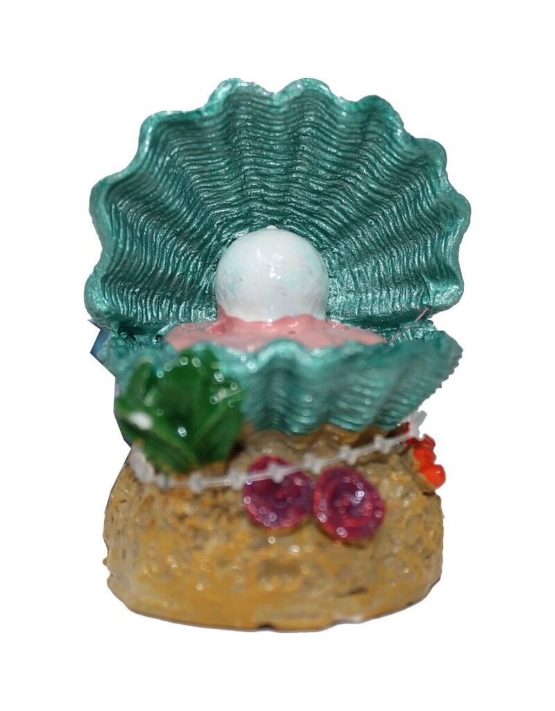 Blue Ribbon Pet Exotic Environments Open Clam W/Pearl Aquarium Ornament