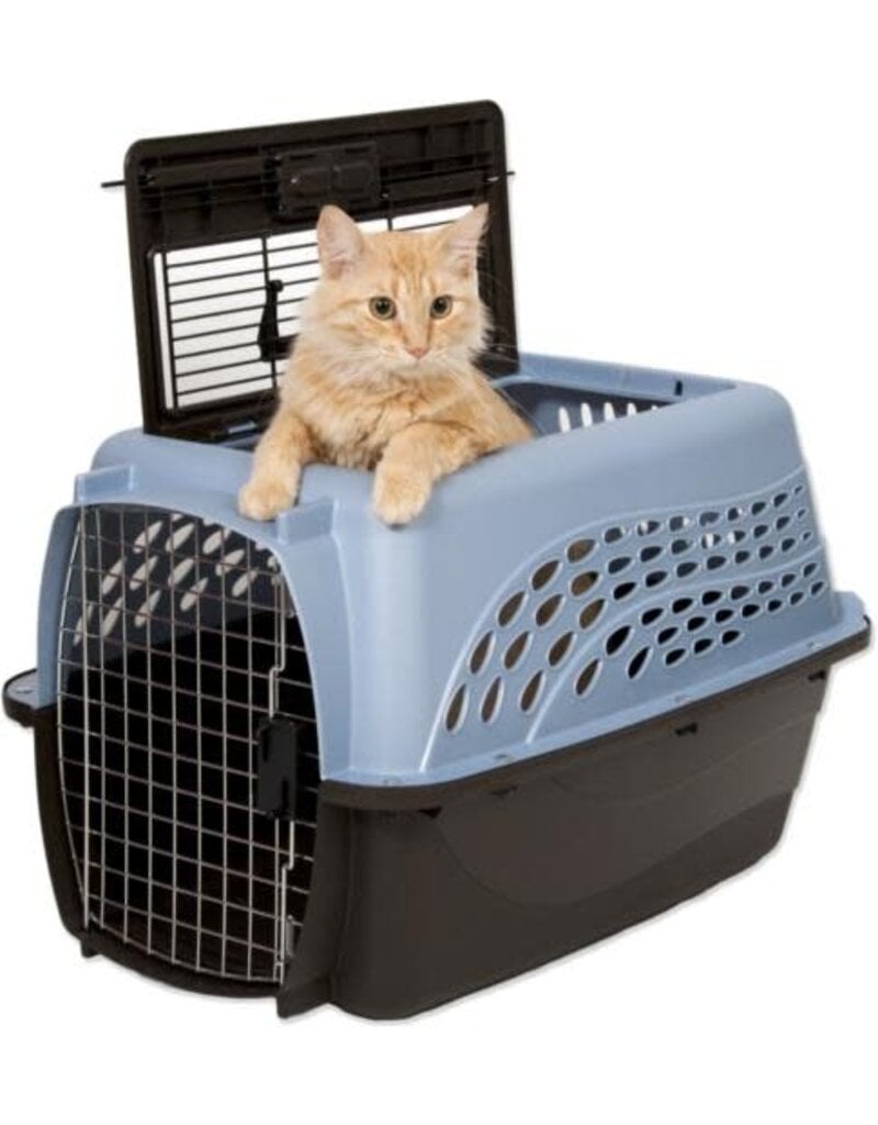 Petmate Petmate Double Door Top Loading Travel Crate 24 In Blue