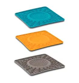 Messy Mutts Messy Mutts Framed Spill Resistant Silicone Lick Bowl Mat Enrichment Dog Feeder