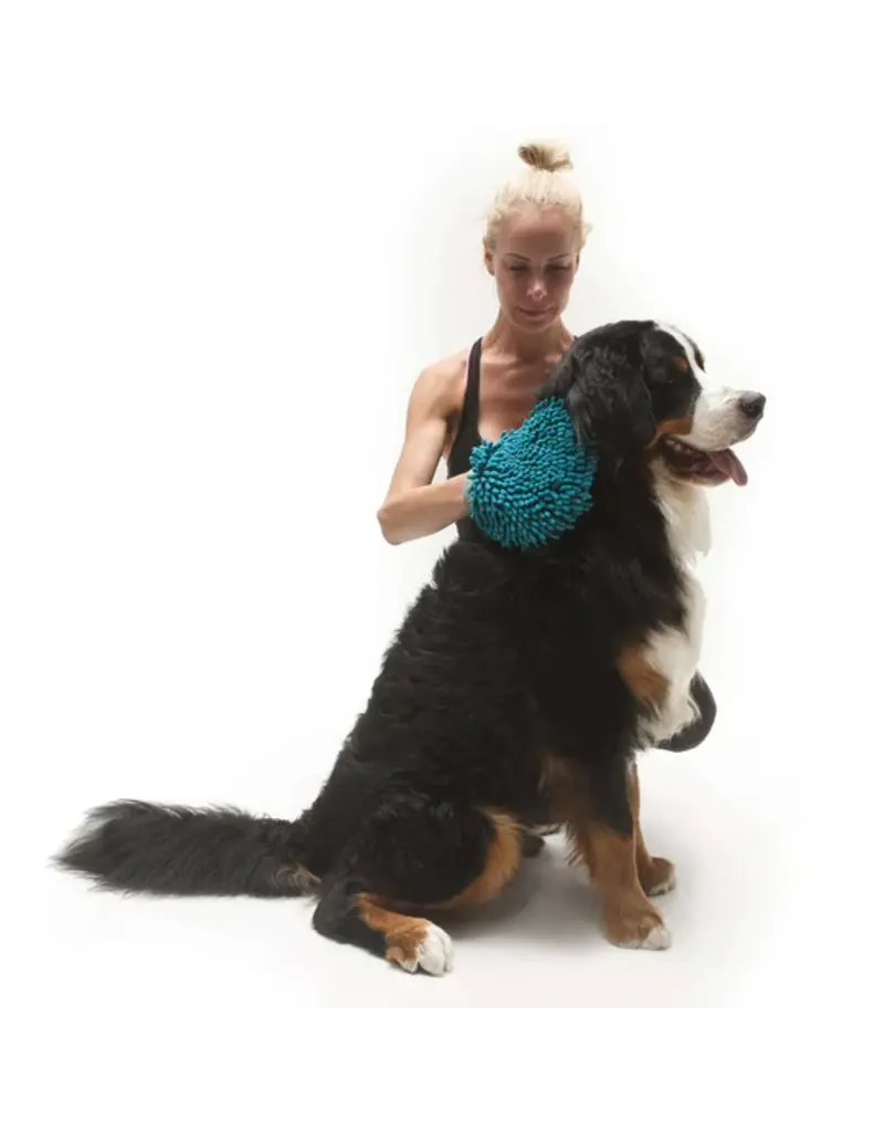 Messy Mutts Messy Mutts Microfiber Grooming Mitt Blue