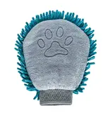 Messy Mutts Messy Mutts Microfiber Grooming Mitt Blue